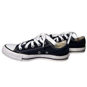 Converse Chuck Taylor All Star Canvas Unisex Low Top Black Sneakers Size M4 W6